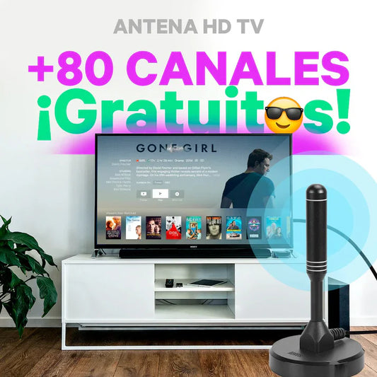 Antena Ultra HD Con 80 Canales Gratis